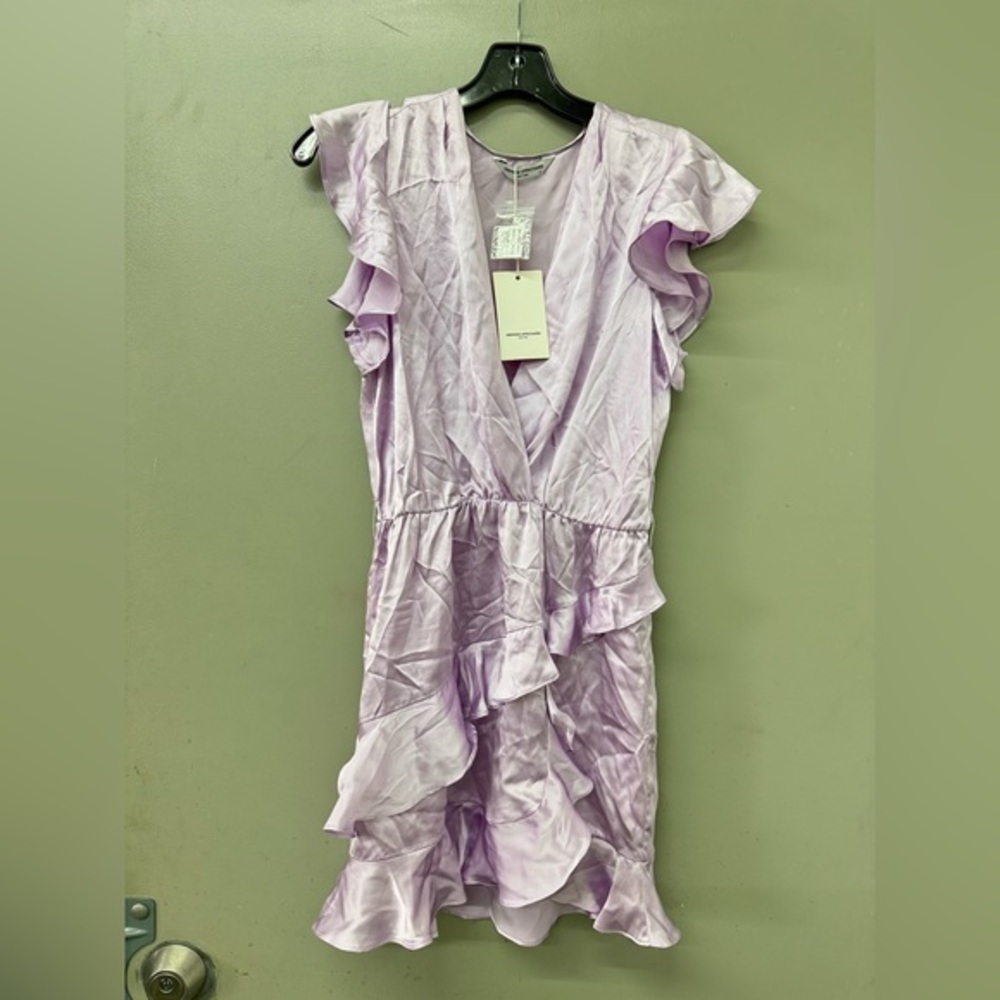 NWT‎ AMANDA UPRICHARD Johanna Mini Silk Dress in Lavender size XSMALL
